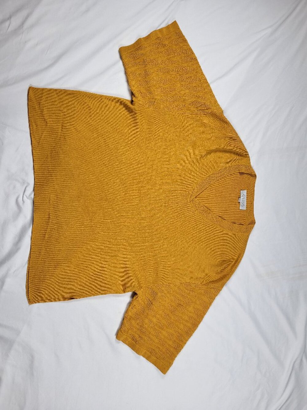 Knitss Marina Top Sundial Medium Gold Textured Oversized Bohemian Luxury City
